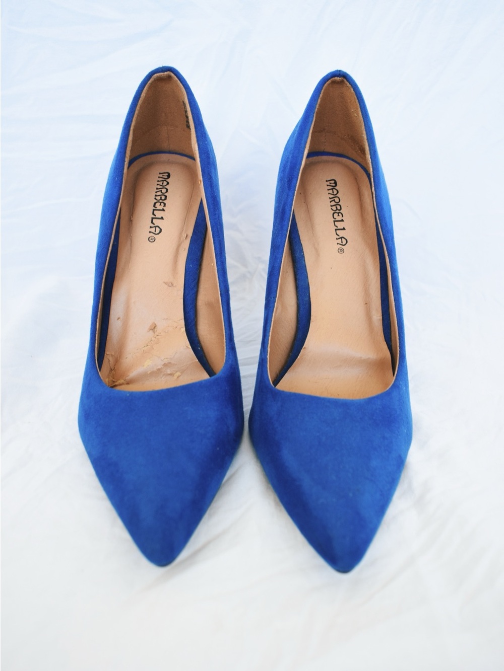 MARBELLA Royal Blue Suede Pointed Toe Pumps